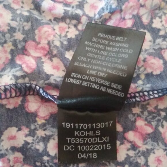 Three Pink Hearts girls size 14 navy blue multicolored floral dress - Picture 15 of 15